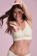 Front fastening non-wired mastectomy bra