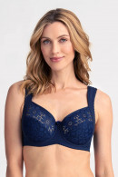 Cotton wired bloom bra with lace