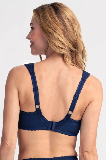 Cotton wired bloom bra with lace