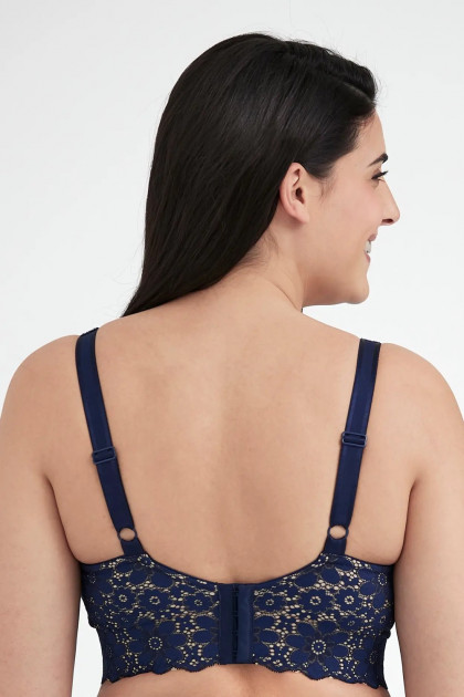 Κομψό σουτιέν bralette βαμβακερό χωρίς μπανέλες στολισμένο με δαντέλα