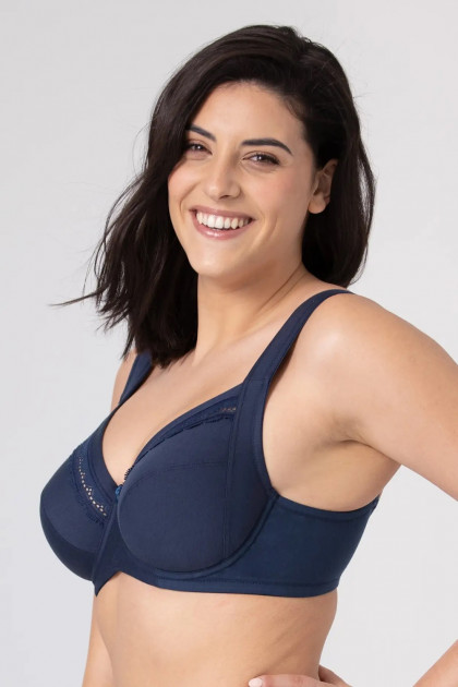 Βαμβακερό, καθημερινό σουτιέν με μπανέλες και διακριτική δαντέλα