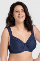 Cotton everyday underwired bra with discreet lace