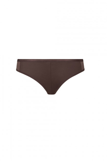 Stylish slip thong with fine and durable tulle on the sides