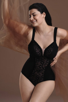 Lace, comfort shaping bodysuit without wires