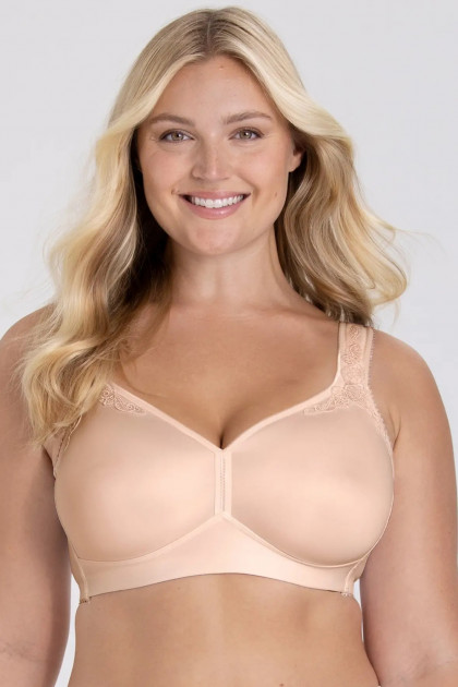 Non-wired bra with a soft microfibre feel
