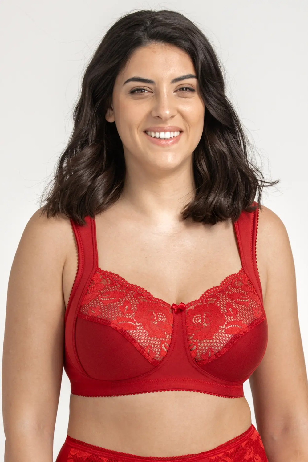 Ladies Front Fastening Cotton Rich Non Wired Bra Firm Support Plus Size Uk  Cups