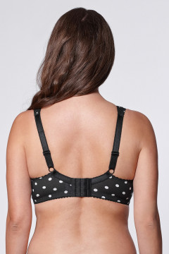 Andra non-wired cotton bra with polka dot print