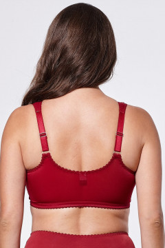 Non wired front-closure bra in jacquard fabric
