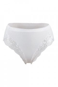 Cotton high waist slip with lace on the front. For all silhouettes