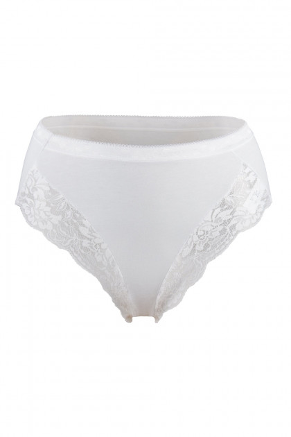 Cotton high waist slip with lace on the front. For all silhouettes