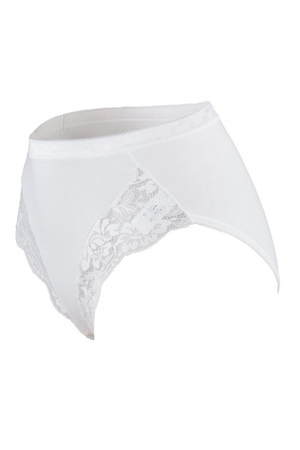 Cotton high waist slip with lace on the front. For all silhouettes