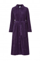 Robe made of soft fleece fabric with front buttons