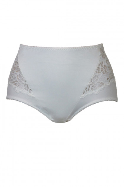 High-waisted brief with lace