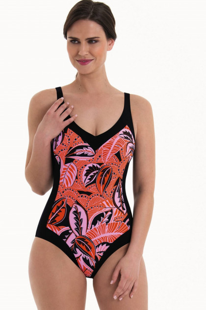 Ολόσωμο μαγιό με εμπριμέ σχέδιο στο μπροστινό μέρος