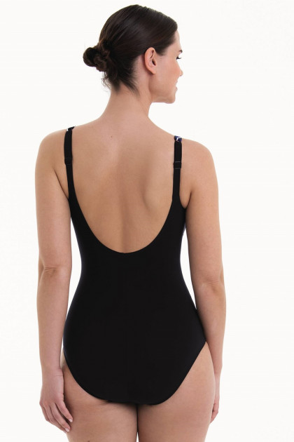 Εμπριμέ μαγιό ολόσωμο σύσφιξης (slimming effect) χωρίς μπανέλες