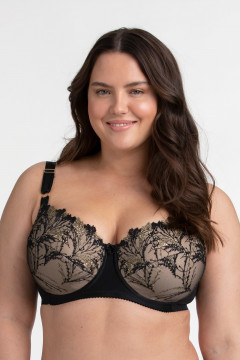 Shimmer Frost underwired bra with embroidered lace and tulle