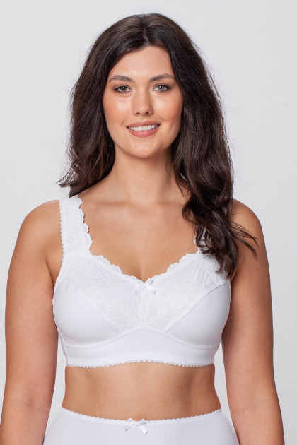 Βαμβακερό minimizer σουτιέν χωρίς μπανέλες με προσεγμένη δαντέλα