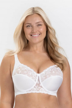 Rose lacy bridal underwired bra
