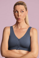 Front fastening non-wired mastectomy bra