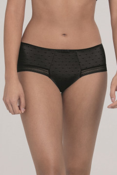 High waist briefs with dotted tulle