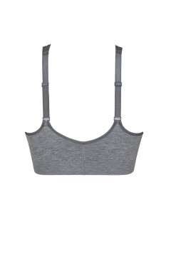 Front-closing, seamless non-wired mastectomy bra