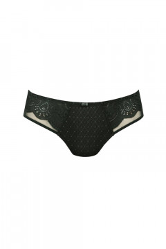 Delicate high waisted brief with lace on the front. Made of soft microfiber fabric