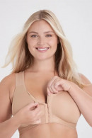 Stable, front fastening underwired bra