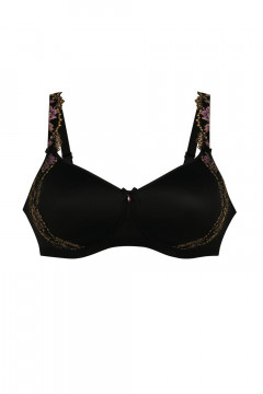 Specialist non-wired bra with moulded cups