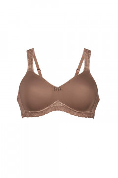 Comfort non-wired bra with cups that don't show up under tight tops