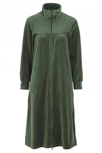 Long velour robe