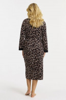 Velour animal print robe