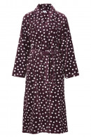 Fleece robe with dots