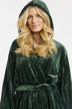 Fleece robe hooded