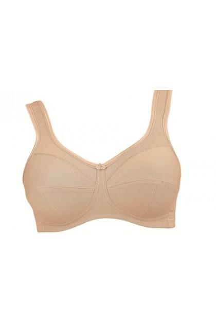 Βαμβακερό σουτιέν χωρίς μπανέλες με ελαστικό ύφασμα σε μασχάλες και πλάτη