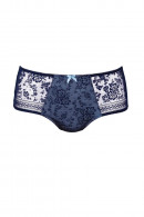 Romantic high-waisted slip made of durable lace and microfiber fabric