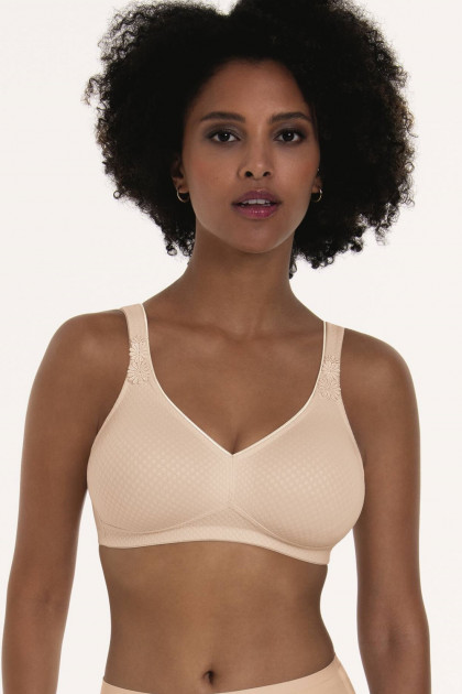 Ελαφρύ σουτιέν χωρίς μπανέλες με διπλό ύφασμα χωρίς ραφές σε ζακάρ σχέδιο