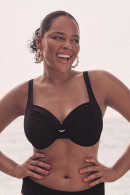 Διαχρονικό μπικίνι τοπ με μπανέλες και διακοσμητικό κρικάκι