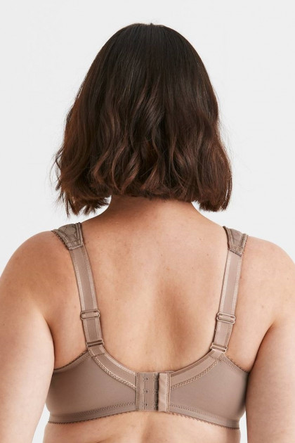 Jacquard & lace underwired bra