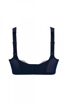 Romantic nonwired support bra with French polka dot