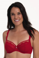 SELMA - Underwire bra with lace and Swarovski crystal on low neckline