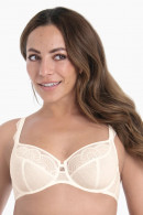 SELMA - Underwire bra with lace and Swarovski crystal on low neckline