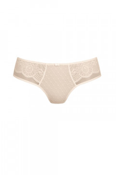 Delicate high waisted brief with lace on the front. Made of soft microfiber fabric
