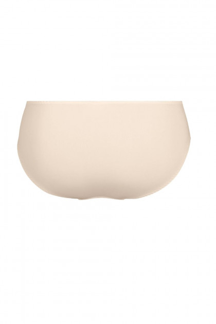 Delicate high waisted brief with lace on the front. Made of soft microfiber fabric