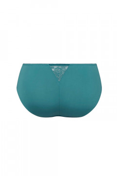 Romantic high-waisted slip made of durable lace and microfiber fabric