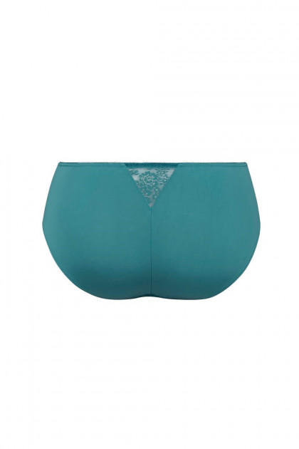 Romantic high-waisted slip made of durable lace and microfiber fabric