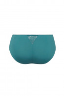 Romantic high-waisted slip made of durable lace and microfiber fabric