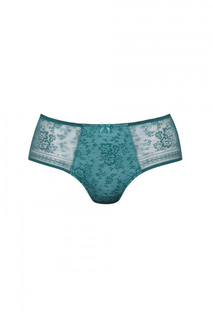 Romantic high-waisted slip made of durable lace and microfiber fabric