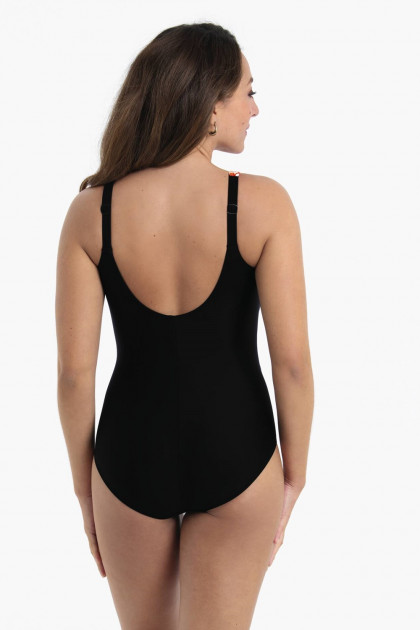 Ολόσωμο Μαγιό χωρίς μπανέλες, φλοράλ με Slimming Effect