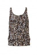 Animal-print μαγιό τανκίνι τοπ χωρίς μπανέλες σε άνετη γραμμή