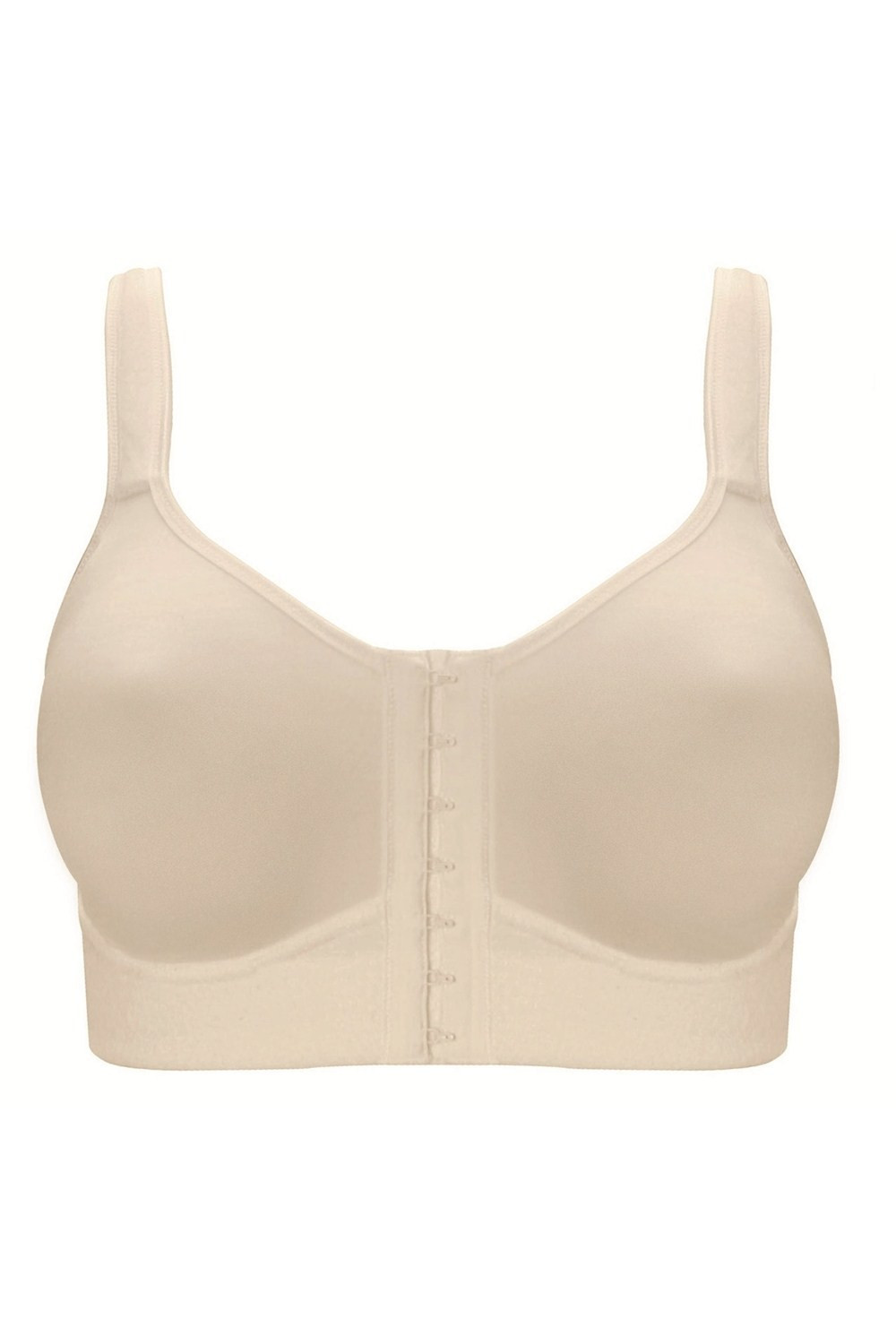 Cotton Sports Bras for Mastectomy Women Front Closure Everyday Post Surgery  Bra with Pockets for Breast Forms (Color : Beige, Size : 95/42ABC)